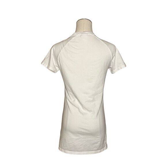 Gymshark White Short Sleeve Apollo Muscle Fit Shirt Size XS Activewear Stretch - Picture 4 of 16